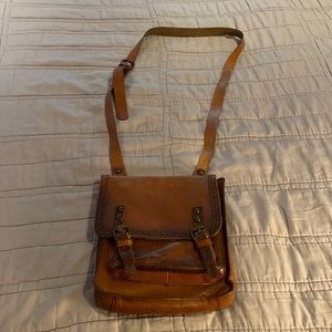 Vintage Italian leather crossbody handbag